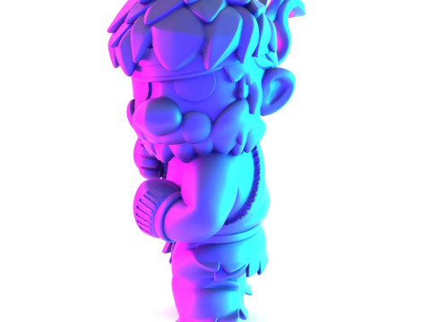 3D Printing Mario Bros Ryu Street Fighter toy Model 3D