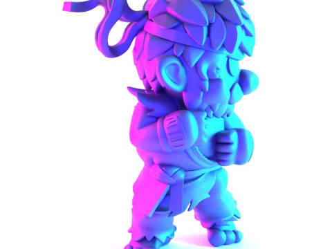3D Printing Mario Bros Ryu Street Fighter toy Model 3D