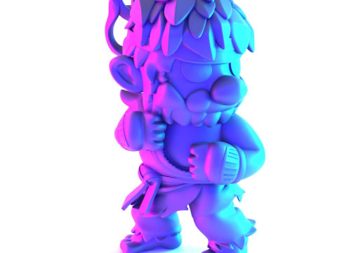 3D Printing Mario Bros Ryu Street Fighter toy Model 3D