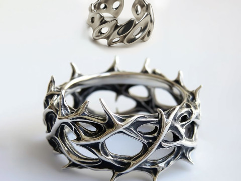 3D Printing Ring and Crown of Thorns toy 3D Модель