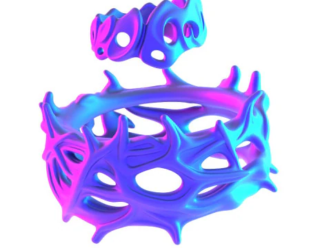 3D Printing Ring and Crown of Thorns toy 3D Model