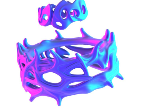 3D Printing Ring and Crown of Thorns toy 3D Модель