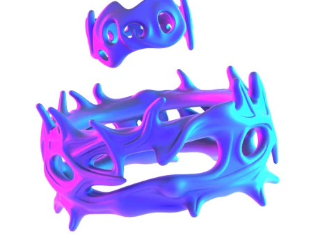 3D Printing Ring and Crown of Thorns toy 3D Model