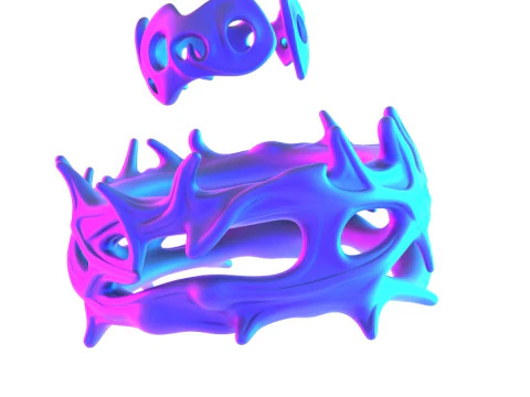3D Printing Ring and Crown of Thorns toy 3D Model