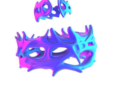 3D Printing Ring and Crown of Thorns toy 3D Model