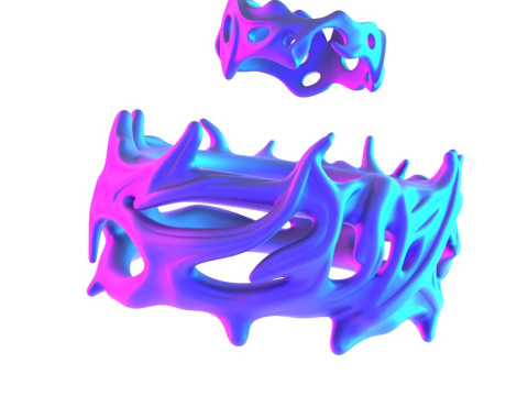 3D Printing Ring and Crown of Thorns toy 3D Модель