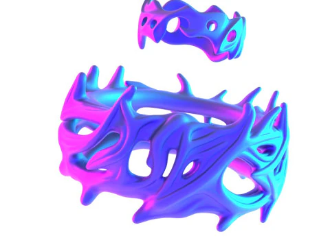 3D Printing Ring and Crown of Thorns toy 3D Model
