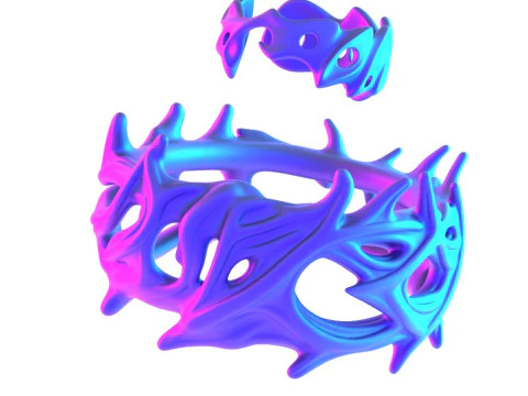 3D Printing Ring and Crown of Thorns toy 3D Model