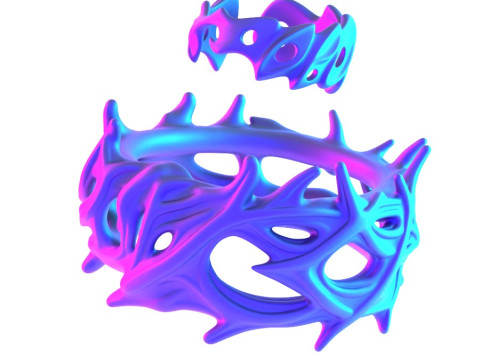 3D Printing Ring and Crown of Thorns toy 3D Модель