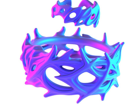3D Printing Ring and Crown of Thorns toy 3D Модель