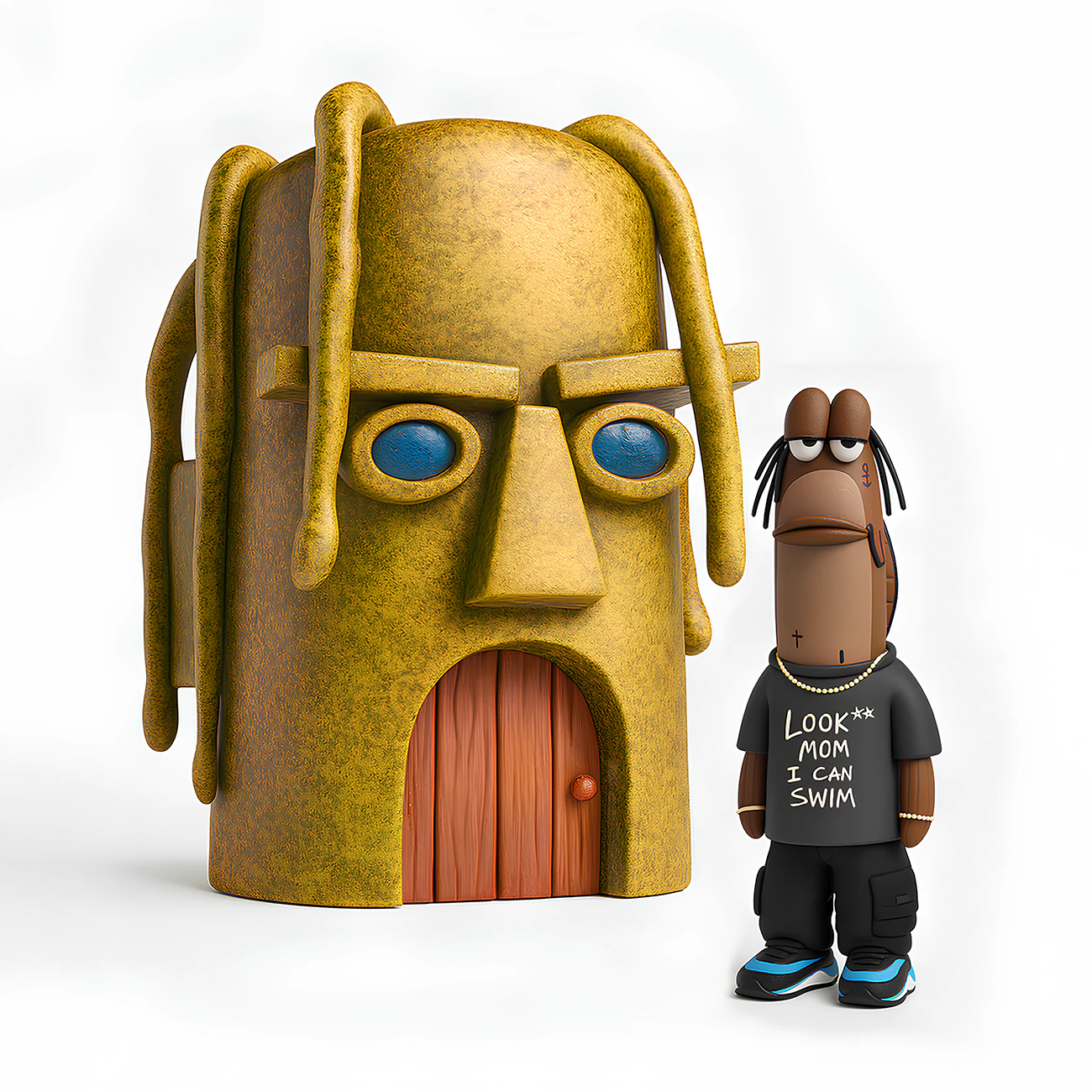 3D Printing Travis Scott SpongeBob SquarePants Look Mom I Can Swim toy 3D Model .c4d .max .obj .3ds .fbx .stl .blend