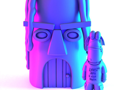 3D Printing Travis Scott SpongeBob SquarePants Look Mom I Can Swim toy 3D 모델