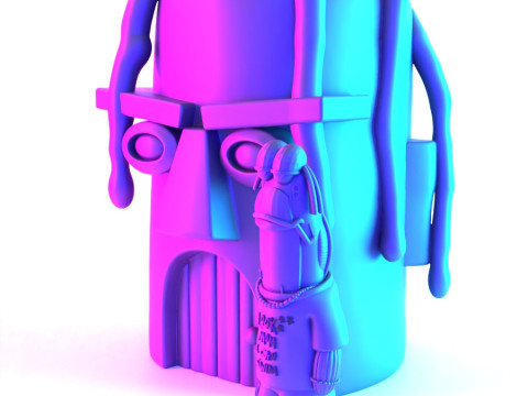3D Printing Travis Scott SpongeBob SquarePants Look Mom I Can Swim toy 3D 모델