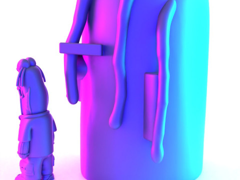 3D Printing Travis Scott SpongeBob SquarePants Look Mom I Can Swim toy 3D 모델