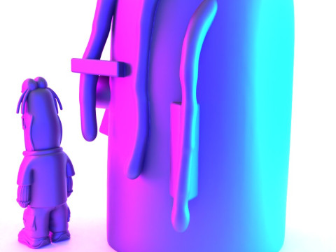 3D Printing Travis Scott SpongeBob SquarePants Look Mom I Can Swim toy 3D 모델