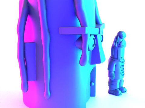 3D Printing Travis Scott SpongeBob SquarePants Look Mom I Can Swim toy 3D 모델