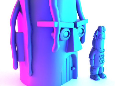 3D Printing Travis Scott SpongeBob SquarePants Look Mom I Can Swim toy 3D 모델
