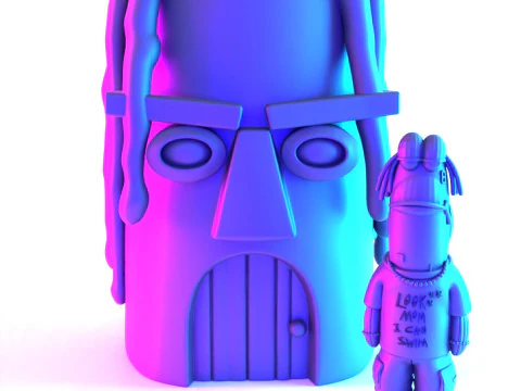 3D Printing Travis Scott SpongeBob SquarePants Look Mom I Can Swim toy 3D Model