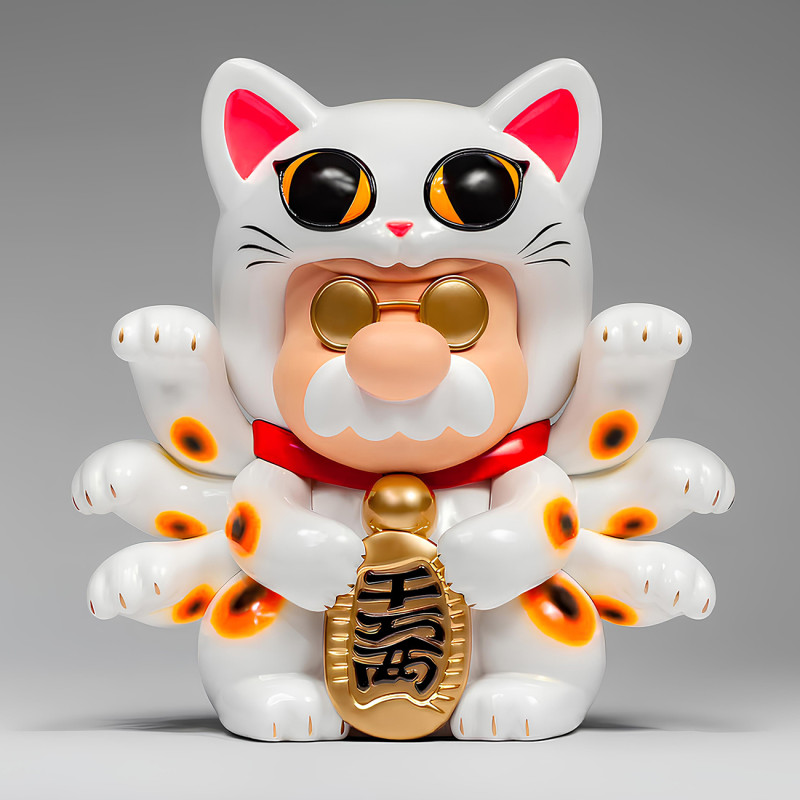 3D Printing Chinese Lucky Mario Bros Neko toy 3D Model .c4d .max .obj .3ds .fbx .stl .blend 