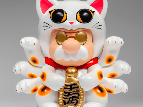 3D Printing Chinese Lucky Mario Bros Neko toy Modèle 3D