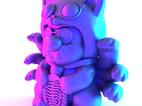 3D Printing Chinese Lucky Mario Bros Neko toy 3D Model