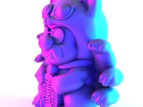 3D Printing Chinese Lucky Mario Bros Neko toy 3D Model