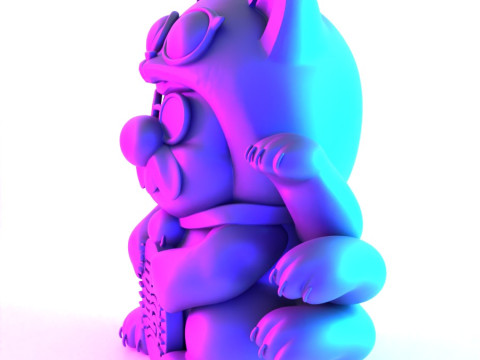 3D Printing Chinese Lucky Mario Bros Neko toy 3D Model