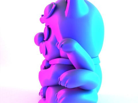 3D Printing Chinese Lucky Mario Bros Neko toy 3D Model