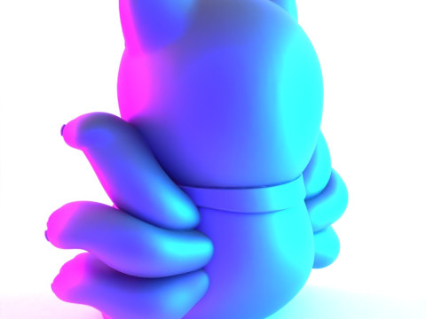 3D Printing Chinese Lucky Mario Bros Neko toy 3D Model