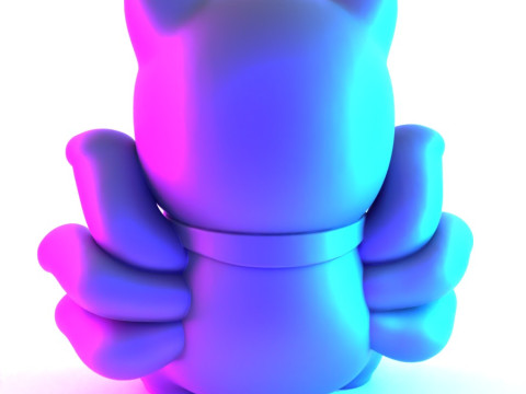 3D Printing Chinese Lucky Mario Bros Neko toy 3D Model