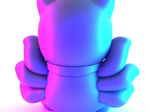 3D Printing Chinese Lucky Mario Bros Neko toy 3D Model