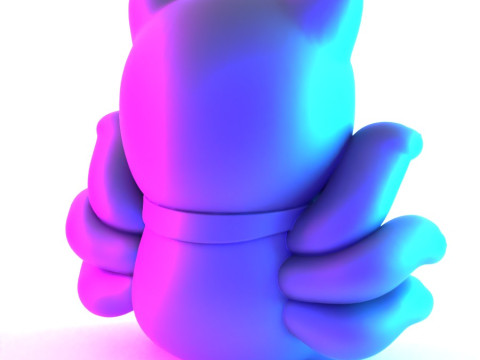3D Printing Chinese Lucky Mario Bros Neko toy 3D Model