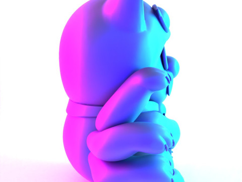 3D Printing Chinese Lucky Mario Bros Neko toy 3D Model