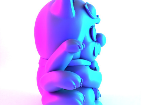3D Printing Chinese Lucky Mario Bros Neko toy 3D Model