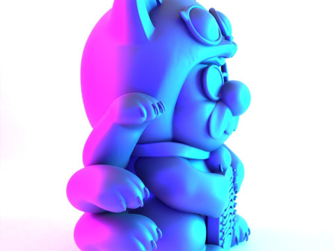 3D Printing Chinese Lucky Mario Bros Neko toy 3D Model