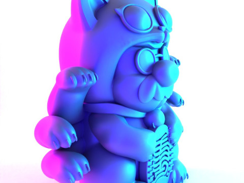 3D Printing Chinese Lucky Mario Bros Neko toy 3D Model