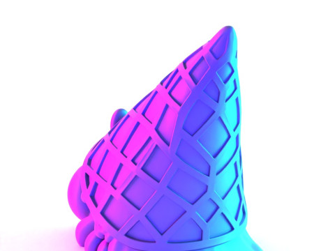 3D Printing kawaii Ice Cream Crab toy 3D Model