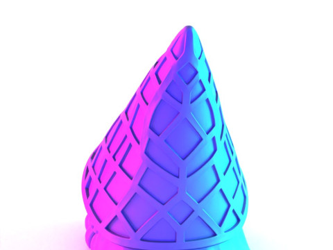 3D Printing kawaii Ice Cream Crab toy 3D Model