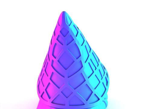 3D Printing kawaii Ice Cream Crab toy 3D Model