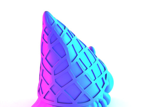 3D Printing kawaii Ice Cream Crab toy 3D Model