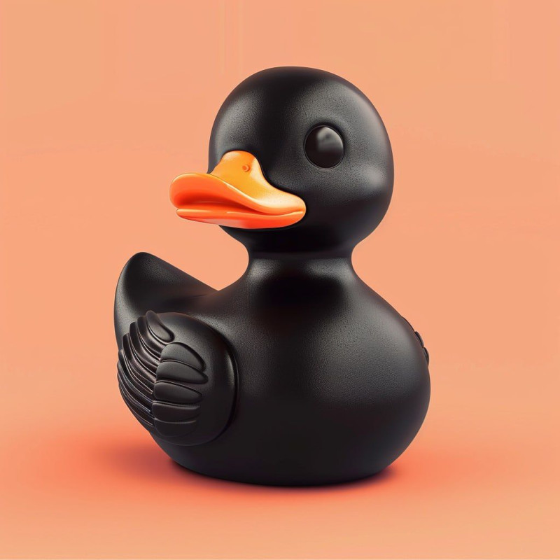 3D Printing Black Rubber Duck Shadow Float toy Modèle 3D .c4d .max .obj .3ds .fbx .stl .blend