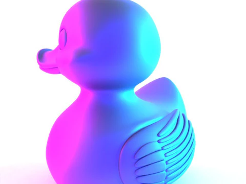 3D-geprint zwart badeendje Shadow Float-speelgoed 3D Model