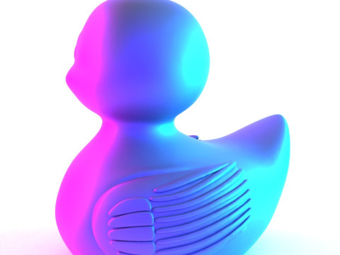 3D Printing Black Rubber Duck Shadow Float toy Modèle 3D