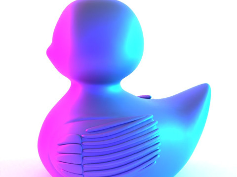 3D Printing Black Rubber Duck Shadow Float toy Modèle 3D