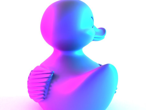 3D Printing Black Rubber Duck Shadow Float toy Modèle 3D