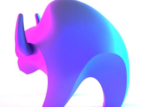 Giocattolo decorativo con ornamento minimalista di bufalo nero con stampa 3D Modello 3D