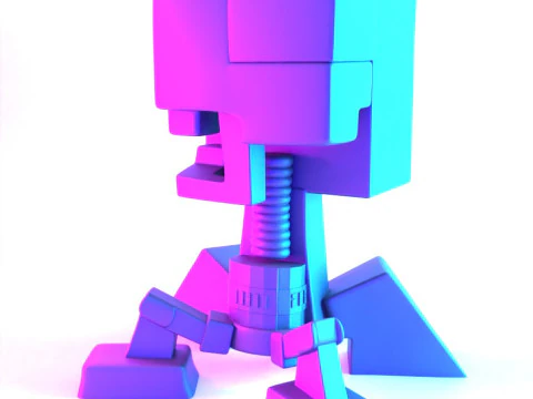 3D Printing Creeper Minecraft Anatomy Dissected toy 3D Model