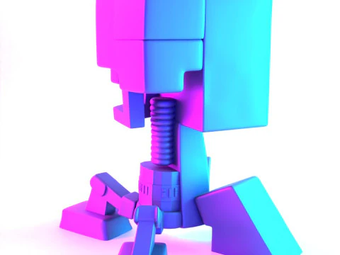 3D Printing Creeper Minecraft Anatomy Dissected toy 3D Model