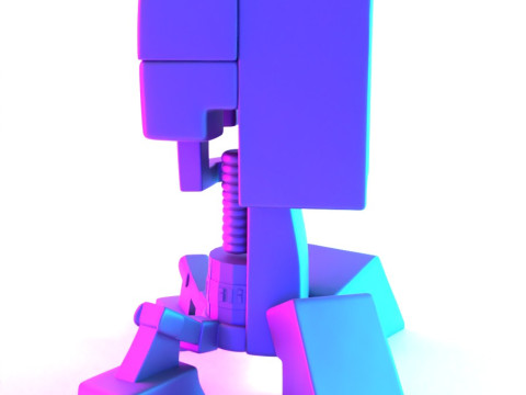 3D Printing Creeper Minecraft Anatomy Dissected toy Modello 3D