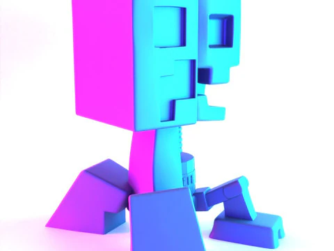 3D Printing Creeper Minecraft Anatomy Dissected toy 3D Model